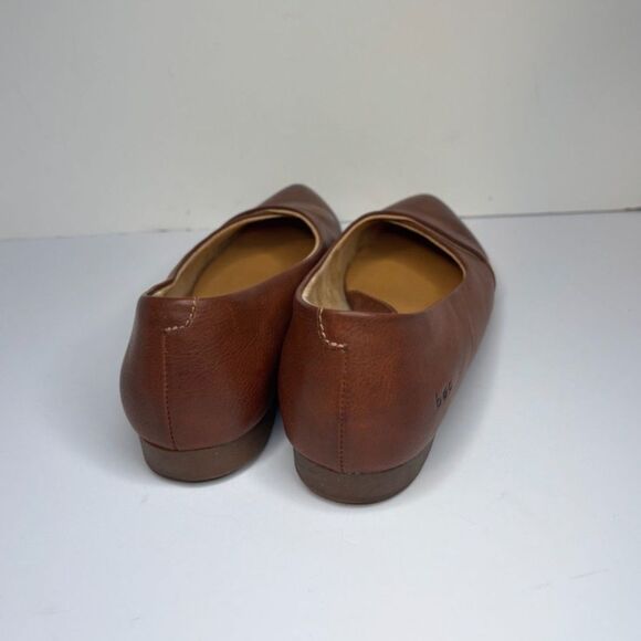 Boc Janella Light Brown Leather Pointed Toe Slip On Flats Comfort Womens - Picture 4 of 12